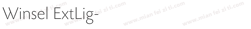 Winsel ExtLig字体转换